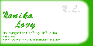 monika lovy business card